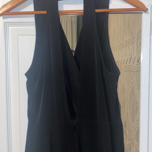 sparkle & fade jumpsuit small open back empire waist with pleats and pockets - Picture 6 of 6